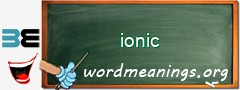 WordMeaning blackboard for ionic